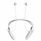 V89 Steel Wire Cord Earbuds Wireless Bluetooth V4.2 Sports Gym HD Stereo Headset with Mic, For iPhone, Samsung, Huawei, Xiaomi, HTC and Other Smartphones(White) - 1