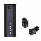 AWEI T8 Mini 2 in 1 Headset Wireless Bluetooth V4.2 In-ear Stereo Earphone with Mic & Charging Dock Case, For iPhone, Samsung, Huawei, Xiaomi, HTC and Other Smartphones (Black) - 2