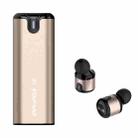 AWEI T8 Mini 2 in 1 Headset Wireless Bluetooth V4.2 In-ear Stereo Earphone with Mic & Charging Dock Case, For iPhone, Samsung, Huawei, Xiaomi, HTC and Other Smartphones (Gold) - 2