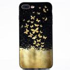 Gold Butterfly Painted Pattern Soft TPU Case for iPhone 8 Plus & 7 Plus - 1