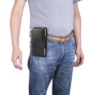 5.2 inch Universal Vertical Lambskin Texture Waist Bag  for iPhone XS, Galaxy S10e, Huawei P30 (Black) - 1