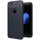 For iPhone 8 Plus & 7 Plus Litchi Texture TPU Protective Back Cover Case (navy) - 1