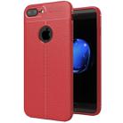 For iPhone 8 Plus & 7 Plus Litchi Texture TPU Protective Back Cover Case (Red) - 1