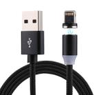 1m Weave Line USB to 8 Pin Magnetic Charging Cable(Black) - 1
