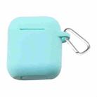 Thicken Cover Anti-drop Dust-proof Buckle Bluetooth Earphone Silicone Case for Apple Airpods(Baby Blue) - 1