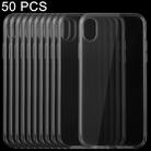 50 PCS 0.75mm Ultra-thin Transparent TPU Protective Case for    iPhone X / XS - 1