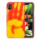 For iPhone X / XS Thermal Sensor Discoloration Protective Back Cover Case (Orange) - 1