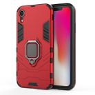 For iPhone XR PC + TPU Shockproof Protective Case with Magnetic Ring Holder (Red) - 1