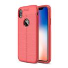 For iPhone X / XS Litchi Texture TPU Case(Red) - 1