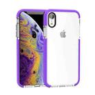 For iPhone X / XS Highly Transparent Soft TPU Case (Purple) - 1