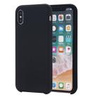 Four Corners Full Coverage Liquid Silicone Protective Case Back Cover for iPhone X / XS(Black) - 1