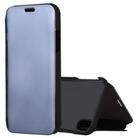 For iPhone X / XS Electroplating Mirror Horizontal Flip Leather Case with Holder(Black) - 1