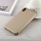 For iPhone X / XS Electroplating Mirror Horizontal Flip Leather Case with Holder(Gold) - 3