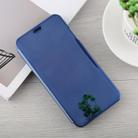 For iPhone X / XS Electroplating Mirror Horizontal Flip Leather Case with Holder(Blue) - 2