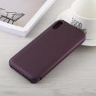 For iPhone X / XS Electroplating Mirror Horizontal Flip Leather Case with Holder(Purple) - 3