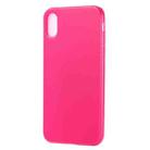 For iPhone X / XS Candy Color TPU Case(Magenta) - 1