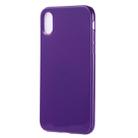 Candy Color TPU Case for iPhone X / XS(Purple) - 1
