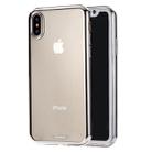 For iPhone X / XS Ultra-thin Electroplating Soft TPU Protective Back Cover Case(Silver) - 1