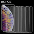 For iPhone XS / X 100pcs 9H 2.5D Tempered Glass Film - 1