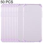 For iPhone X / XS 50pcs 0.75mm Dropproof Transparent TPU Case(Purple) - 1