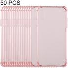 For iPhone XS Max 50 PCS 0.75mm Dropproof Transparent TPU Case (Pink) - 1