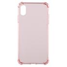 For iPhone XS Max 0.75mm Dropproof Transparent TPU Case (Pink) - 1