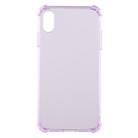 For iPhone XS Max 0.75mm Dropproof Transparent TPU Case (Purple) - 1