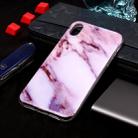 For iPhone XS Max Marble Pattern Soft TPU Case (Purple) - 1