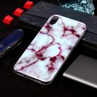 For iPhone XS Max Marble Pattern Soft TPU Case (Red) - 1