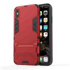 PC + TPU Shockproof Protective Case with Holder For iPhone XS Max (Red) - 1