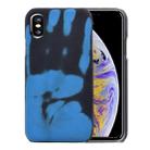 For iPhone XS Max Thermal Sensor Discoloration Protective Back Cover Case(Blue) - 1