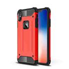 For iPhone XS Max TPU + PC Armor Combination Back Cover Case(Red) - 1