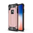 For iPhone XS Max TPU + PC Armor Combination Back Cover Case(Rose Gold) - 1