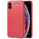 For iPhone XS Max Litchi Texture TPU Shockproof Case (Red) - 1