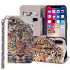 For iPhone XS Max Leopard Pattern Colored Drawing Horizontal Flip Leather Case with Holder & Card Slots & Wallet & Lanyard - 1