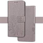 For iPhone XS Max Embossed Pattern PU + TPU Horizontal Flip Leather Case with Holder & Card Slots & Wallet (Grey) - 1