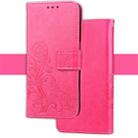 For iPhone XS Max Embossed Pattern PU + TPU Horizontal Flip Leather Case with Holder & Card Slots & Wallet (Magenta) - 1