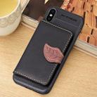 For iPhone XS Max Litchi Texture PU + TPU Horizontal Flip Leather Case with Holder & Card Slots & Wallet & Photo Frame (Black) - 1