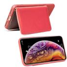 For iPhone XS Max Litchi Texture PU + TPU Horizontal Flip Leather Case with Holder & Card Slots & Wallet & Photo Frame (Red) - 3
