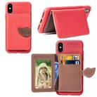 For iPhone XS Max Litchi Texture PU + TPU Horizontal Flip Leather Case with Holder & Card Slots & Wallet & Photo Frame (Red) - 4