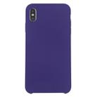 For iPhone XS Max Four Corners Full Coverage Liquid Silicone Protective Case Back Cover(Dark Purple) - 2