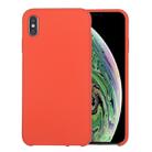 For iPhone XS Max Four Corners Full Coverage Liquid Silicone Protective Case Back Cover(Orange) - 1