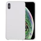 For iPhone XS Max Four Corners Full Coverage Liquid Silicone Protective Case Back Cover(White) - 1