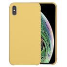 For iPhone XS Max Four Corners Full Coverage Liquid Silicone Protective Case Back Cover(Yellow) - 1