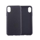 Carbon Fiber Texture PU Case for  iPhone XS Max  (Black) - 1