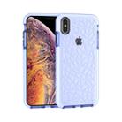 For iPhone XS Max Diamond Texture TPU Case(Blue) - 1