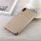 For iPhone XS Max Electroplating Mirror Horizontal Flip Leather Case with Holder(Gold) - 3