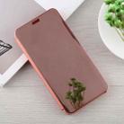 For iPhone XS Max Electroplating Mirror Horizontal Flip Leather Case with Holder(Rose Gold) - 2