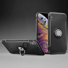 For iPhone XS Max Magnetic 360 Degrees Rotation Ring Armor Protective Case(Black) - 1