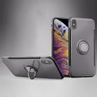 For iPhone XS Max Magnetic 360 Degrees Rotation Ring Armor Protective Case(Grey) - 1